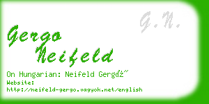 gergo neifeld business card